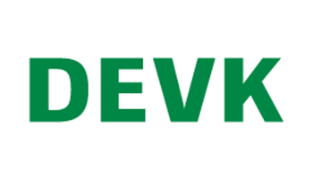 Das Logo von DEVK. Kommunikationstraining.